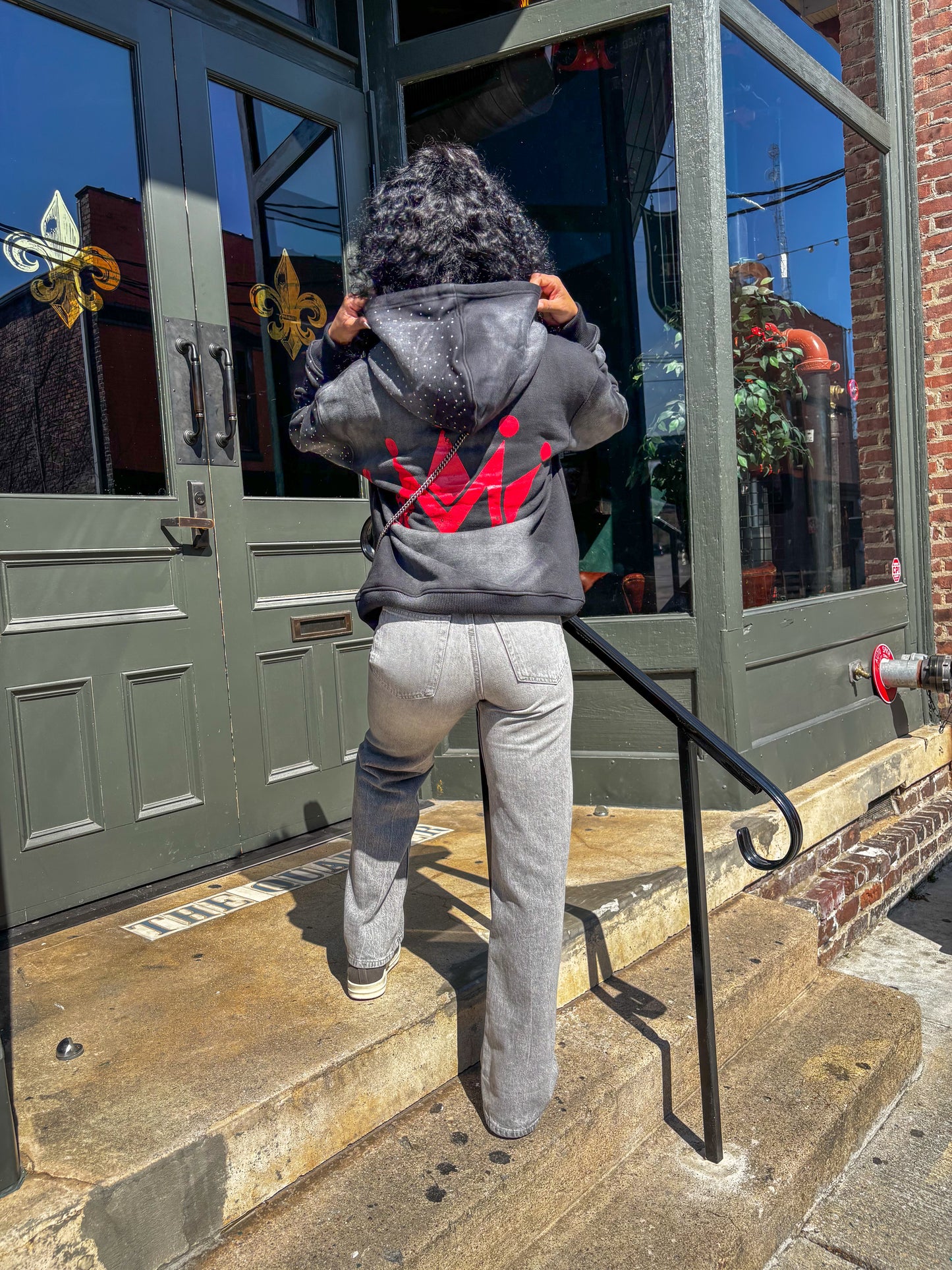 V1 Black & Red Hoodie