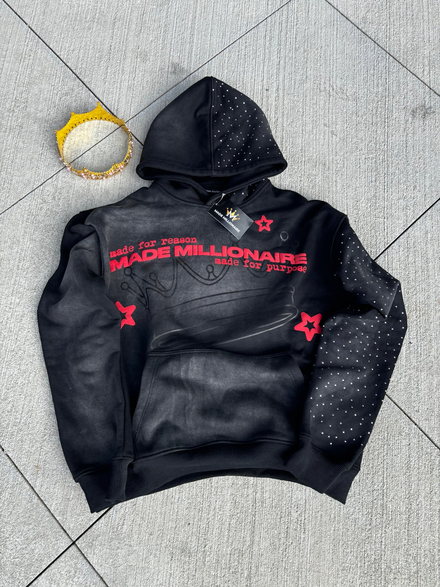 V1 Black & Red Hoodie