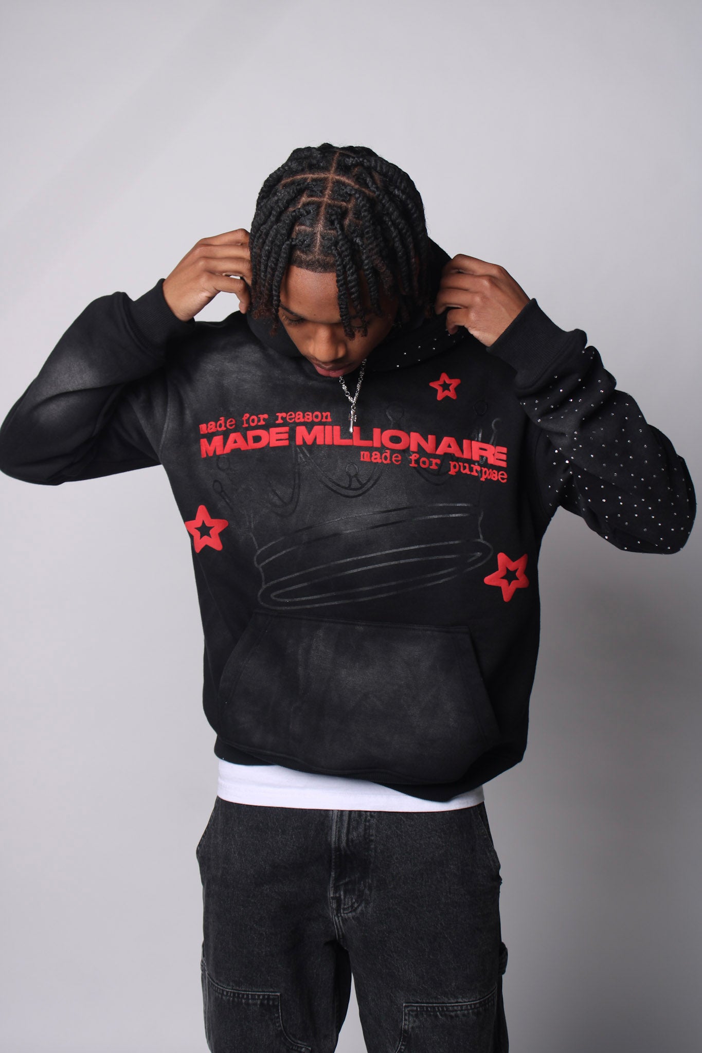 V1 Black & Red Hoodie