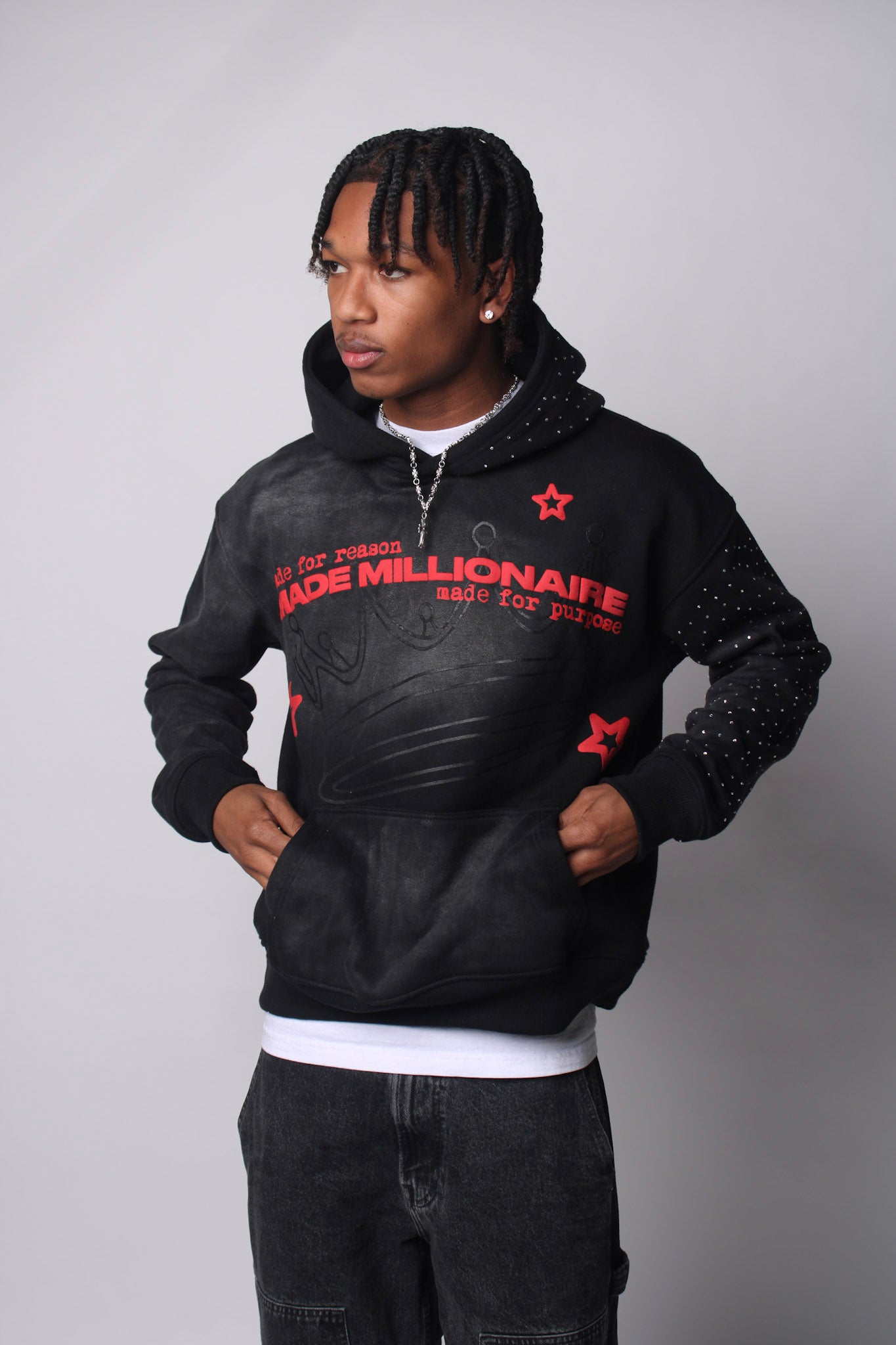 V1 Black & Red Hoodie