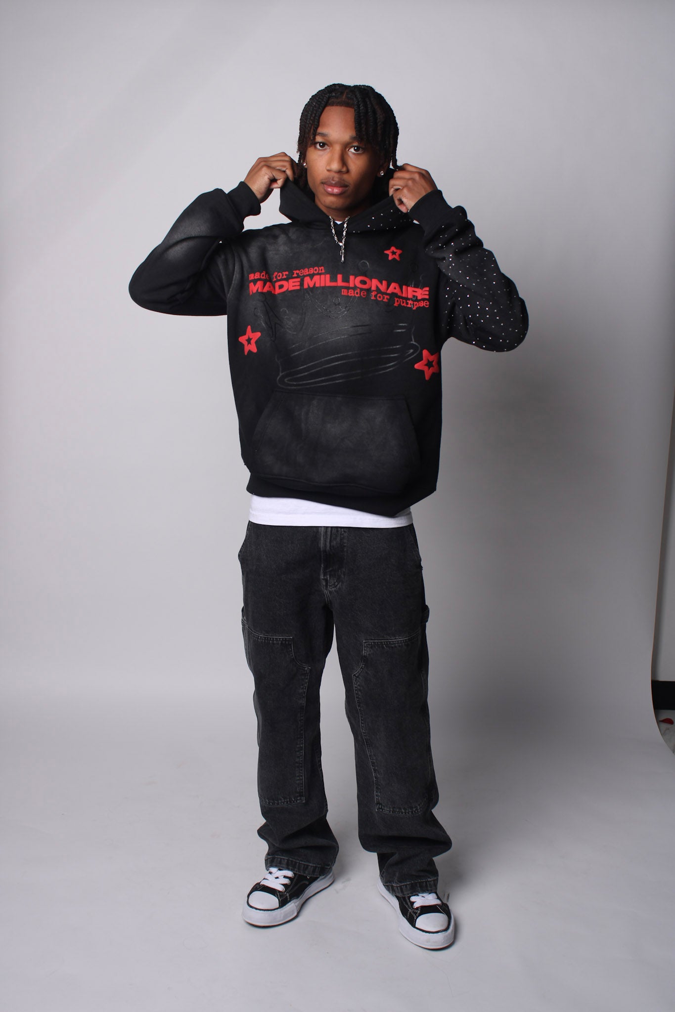 V1 Black & Red Hoodie