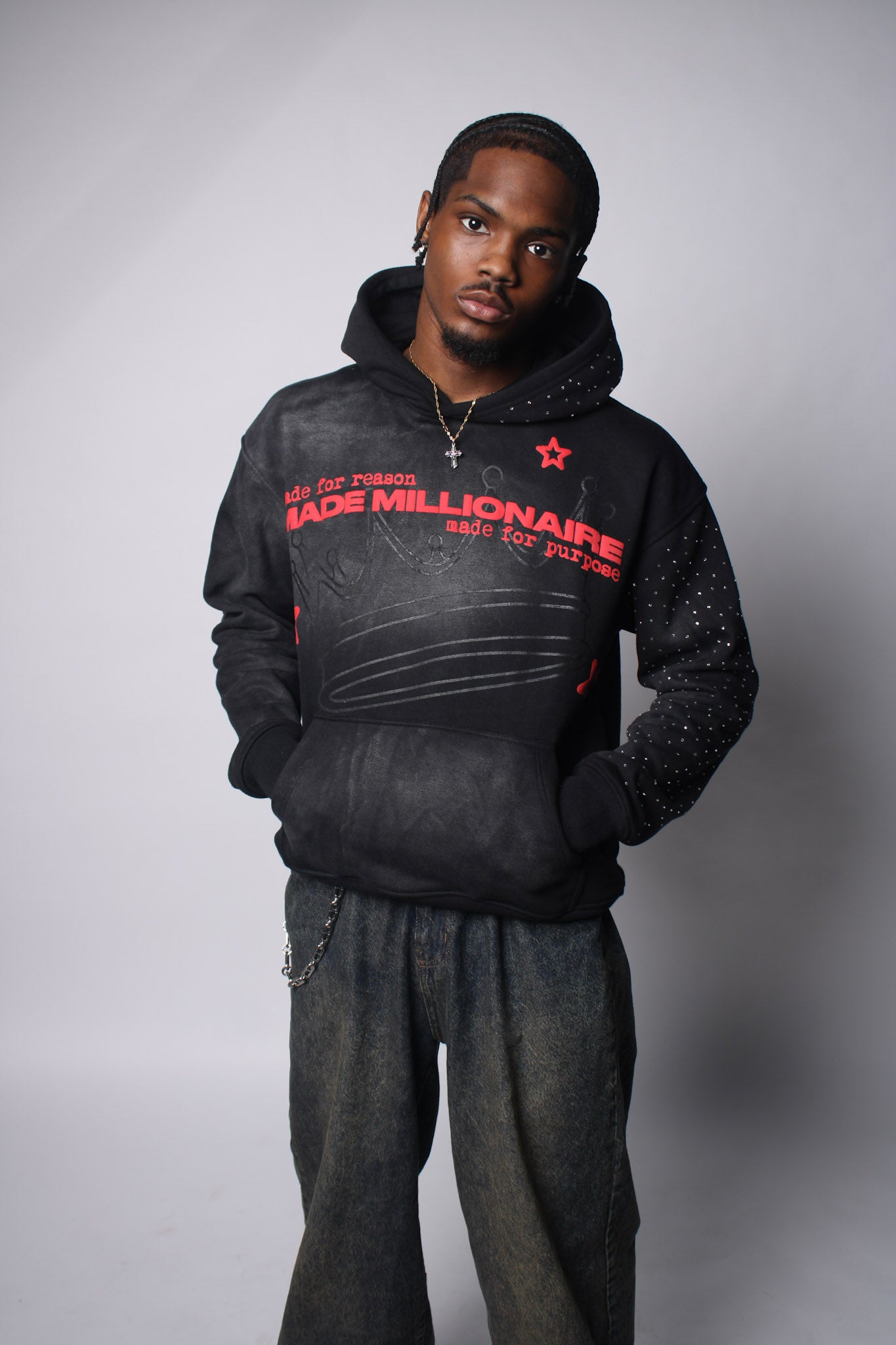 V1 Black & Red Hoodie