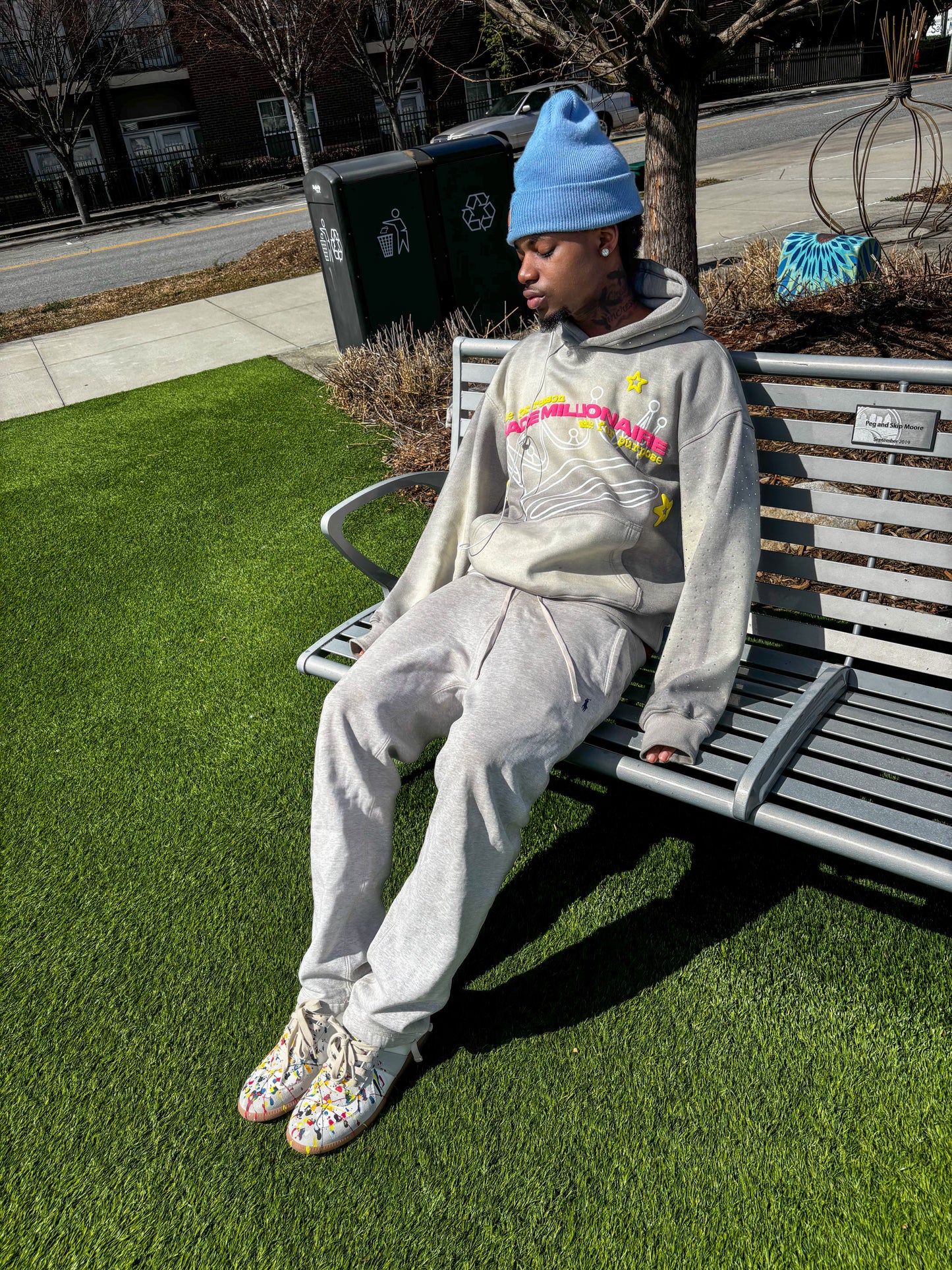 V2 Grey & Pink Hoodie