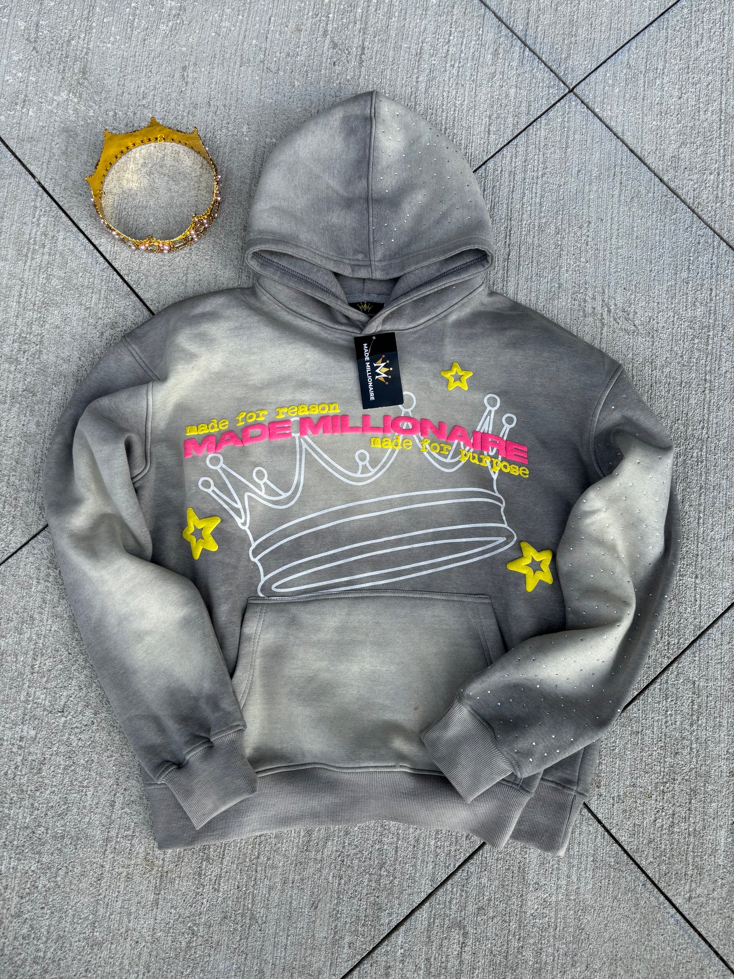 V2 Grey & Pink Hoodie