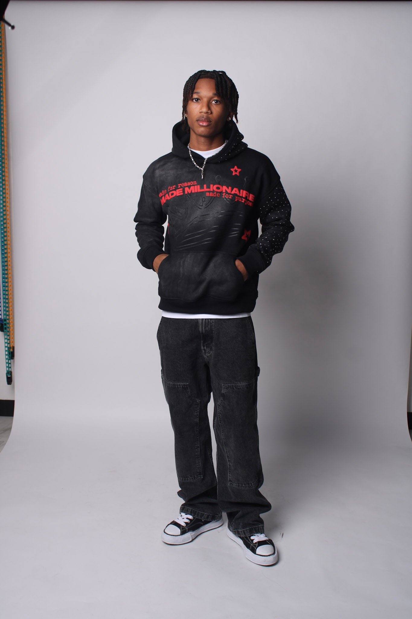 V1 Black & Red Hoodie