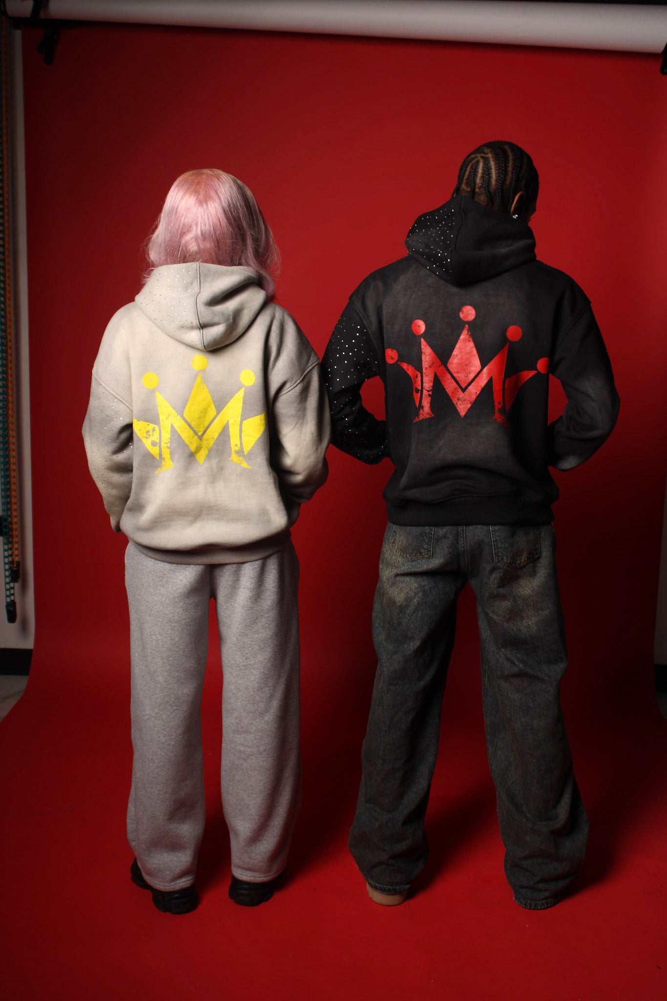 V2 Grey & Pink Hoodie