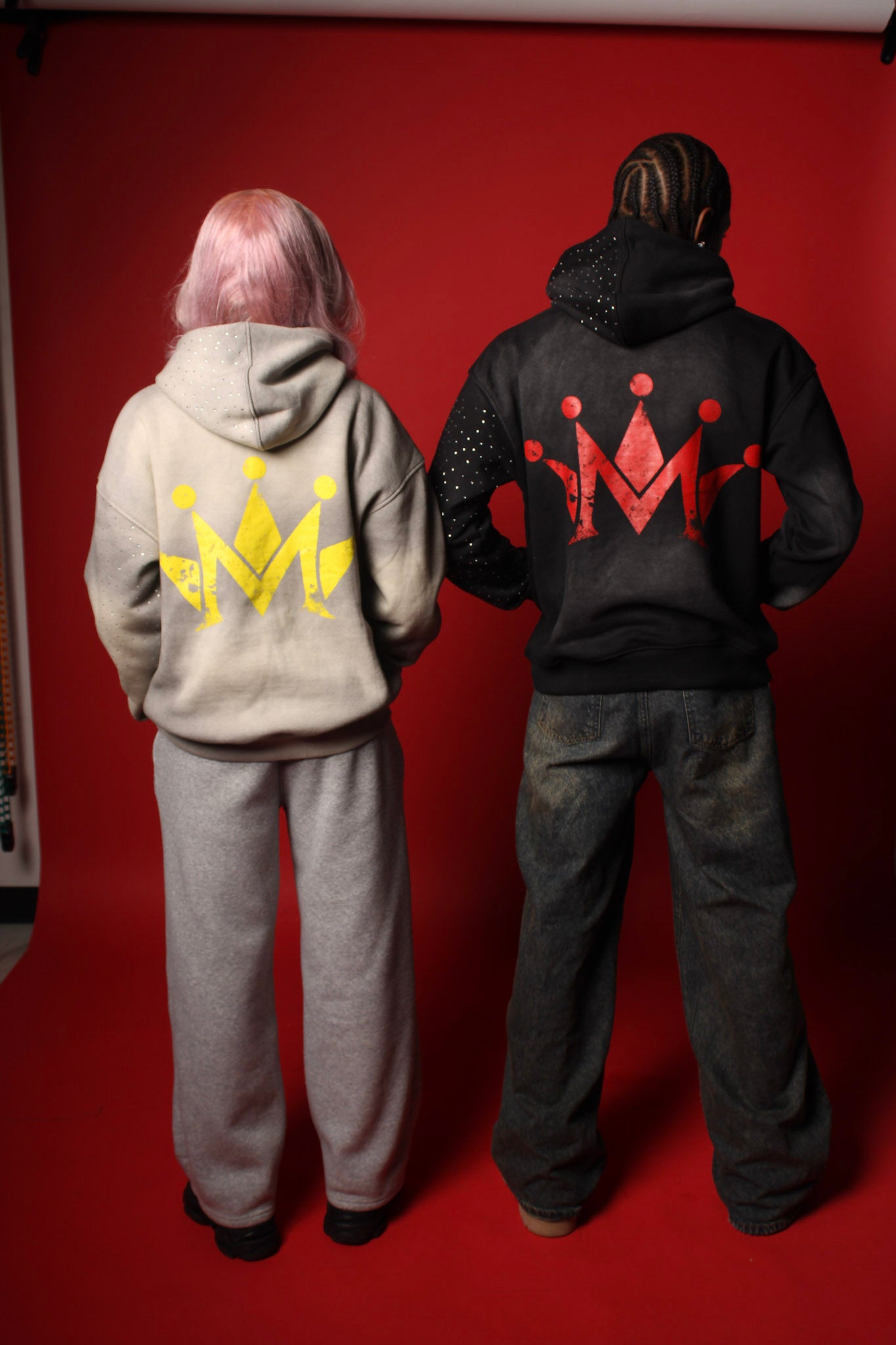 V2 Grey & Pink Hoodie
